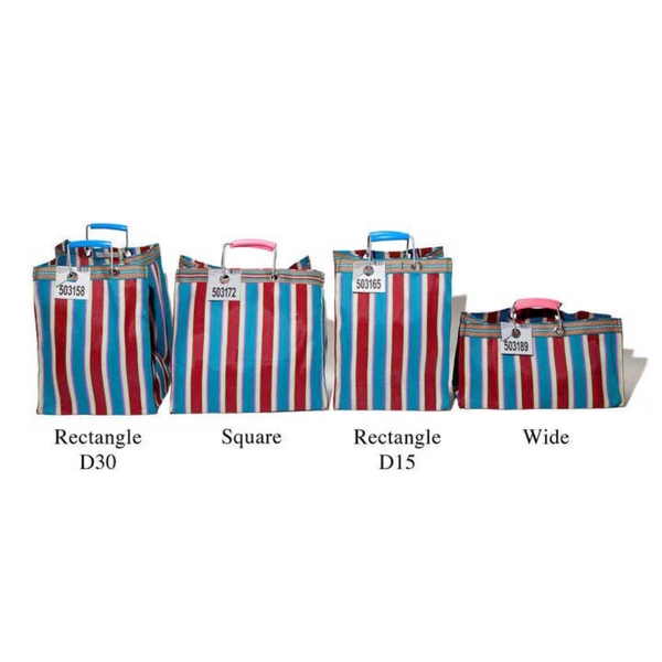 Green x Pink Striped Recycled Plastic Bags