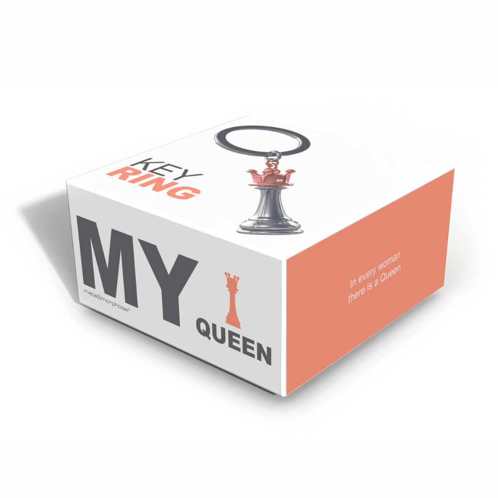 My King/My Queen Metal Chess Piece Keychains