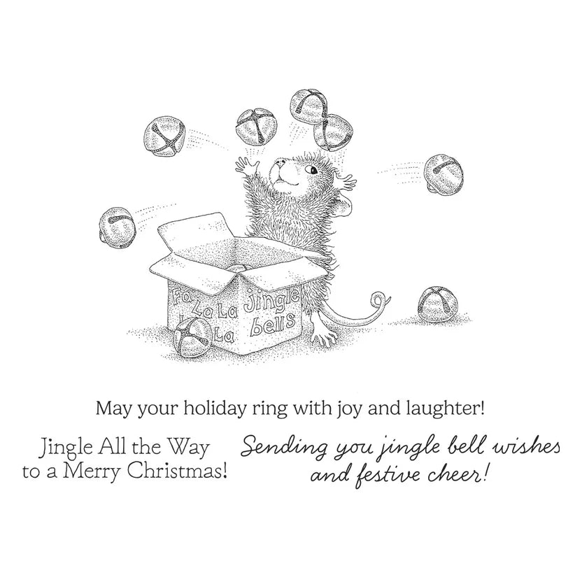 Jingle Bells Cling Rubber Stamp Set | House Mouse
