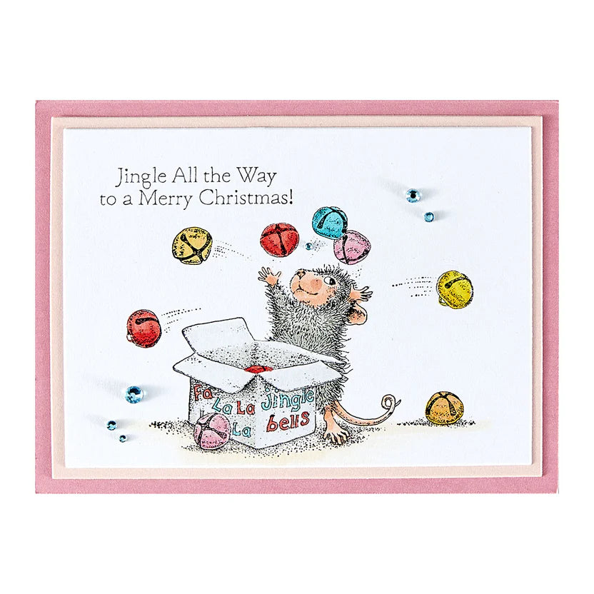 Jingle Bells Cling Rubber Stamp Set | House Mouse