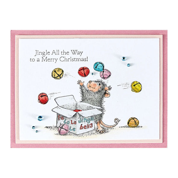Jingle Bells Cling Rubber Stamp Set | House Mouse