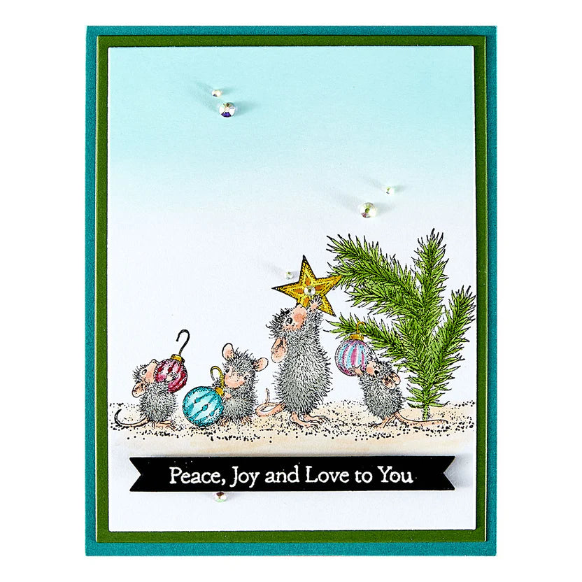 Tree-mendous Christmas Cling Rubber Stamp Set | House Mouse