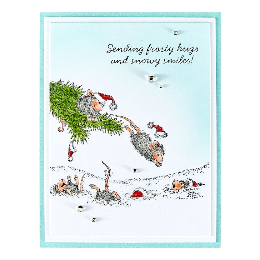 Snowy Smiles Cling Rubber Stamp Set | House Mouse