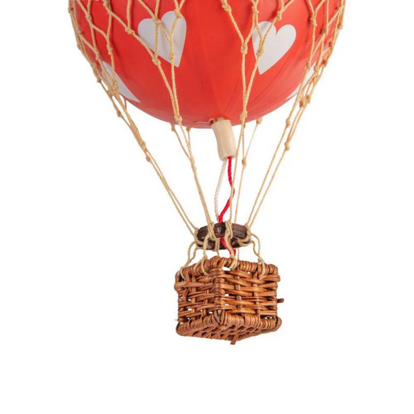 Red Hearts Mini Hot Air Balloon