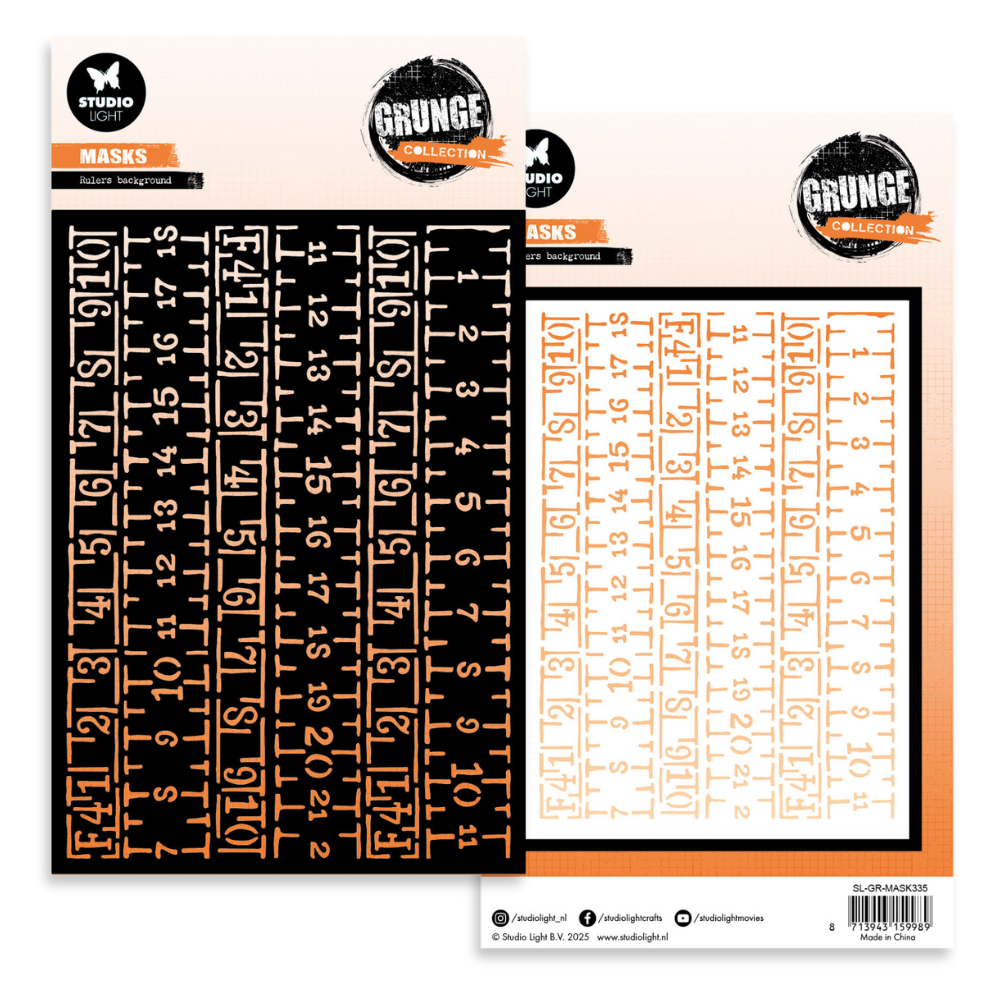 Ruler Background Mask Stencil | Grunge Collection