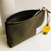 LUCY | SIGNATURE FATIGUE CANVAS ZIPPER POUCH