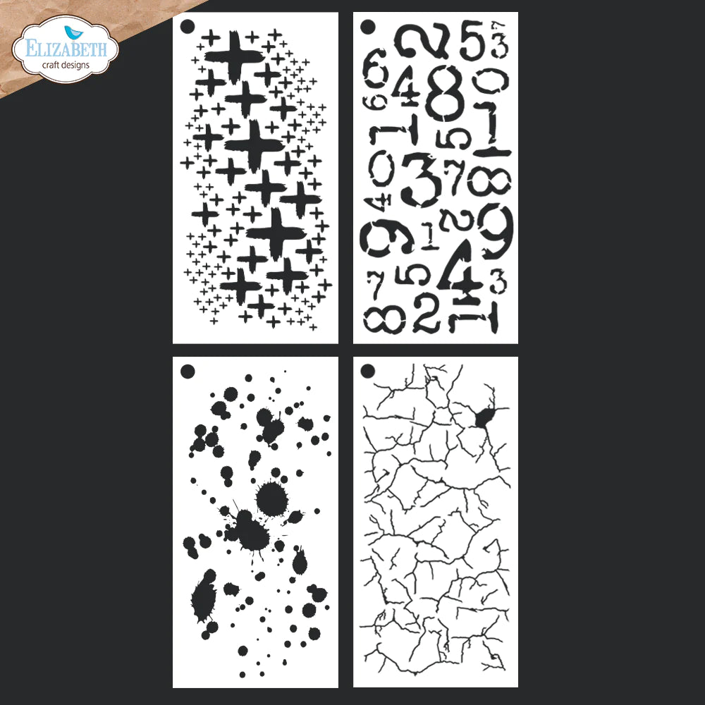 Journal Stencils Set No. 3 | A5 Slim (4.3” x 8.7”)