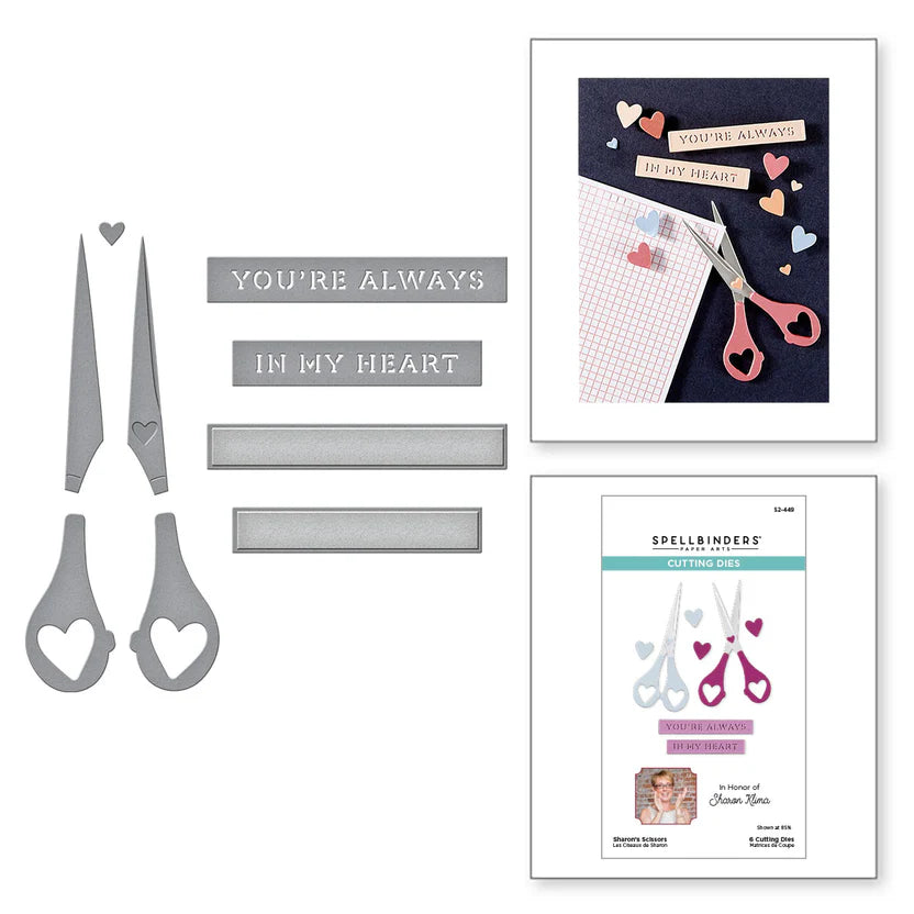 Sharon's Scissors Etched Die Set | In Honor of Sharon Klima