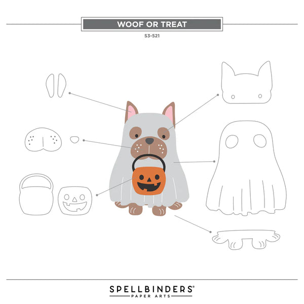 Woof-or-Treat Etched Die Set | Happy Haunting