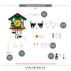 Halloween Tick Tock Etched Dies | Cuckoo Cottage