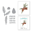 Pine Cone + Evergreen Bough Etched Die Set | Susan's Holiday Flora Collection by Susan Tierney-Cockburn