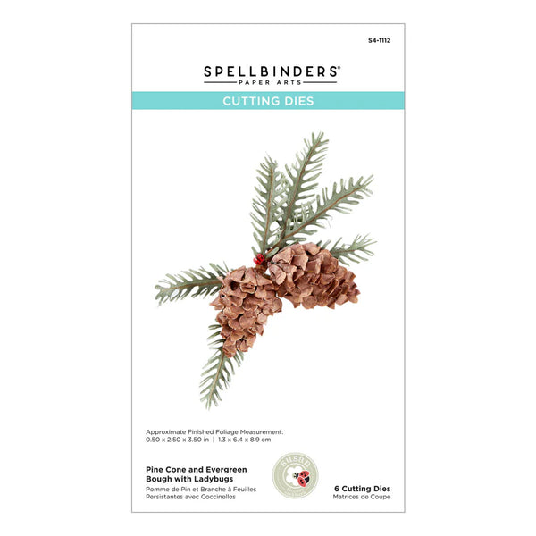 Pine Cone + Evergreen Bough Etched Die Set | Susan's Holiday Flora Collection by Susan Tierney-Cockburn