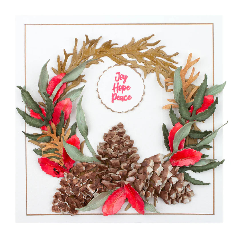 Pine Cone + Evergreen Bough Etched Die Set | Susan's Holiday Flora Collection by Susan Tierney-Cockburn