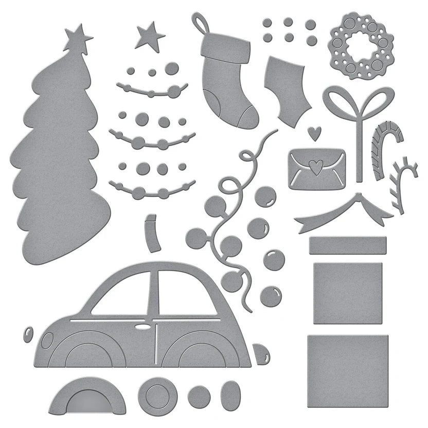 Yuletide Ride Etched Dies | Wonderland Collection