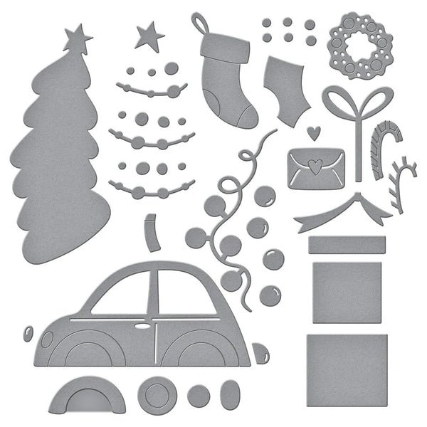 Yuletide Ride Etched Dies | Wonderland Collection