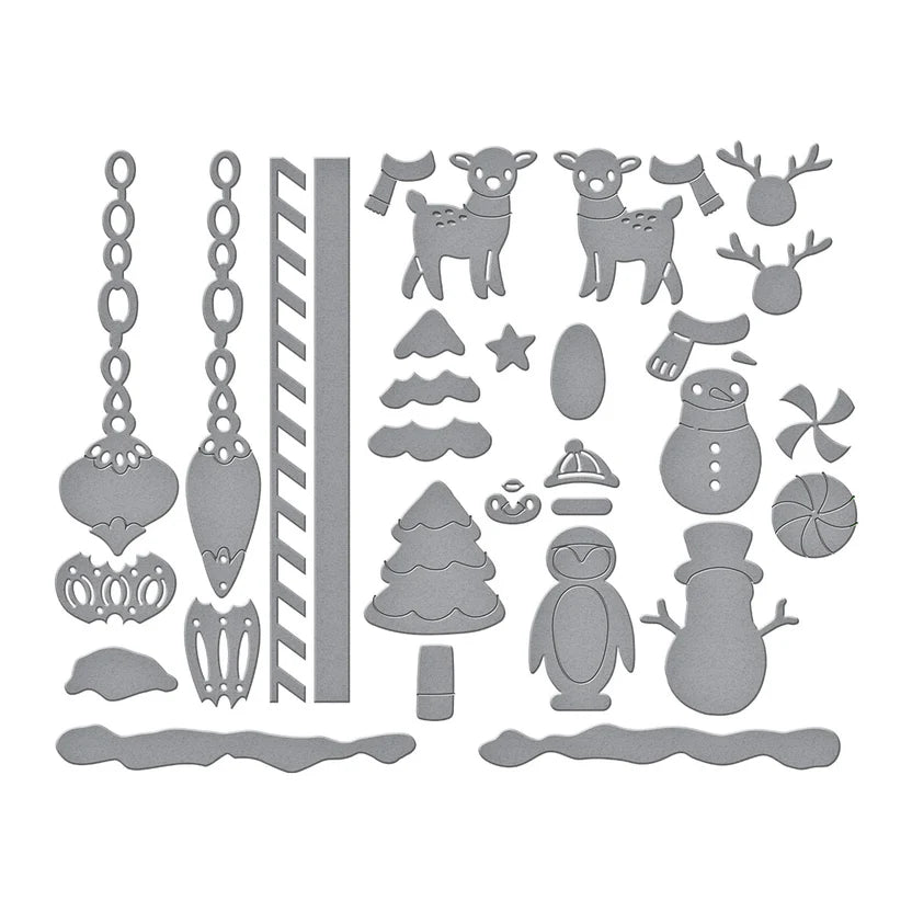 Chiming Christmas Etched Dies | Cuckoo Cottage