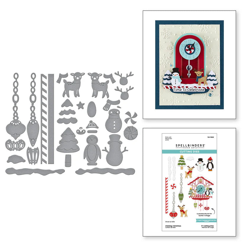 Chiming Christmas Etched Dies | Cuckoo Cottage
