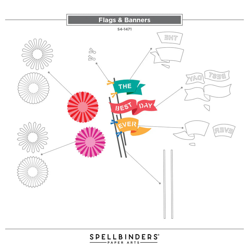 Flags & Banners Etched Die Set | Classic Mouse