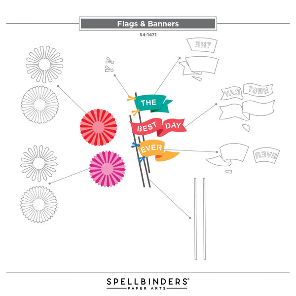 Flags & Banners Etched Die Set | Classic Mouse