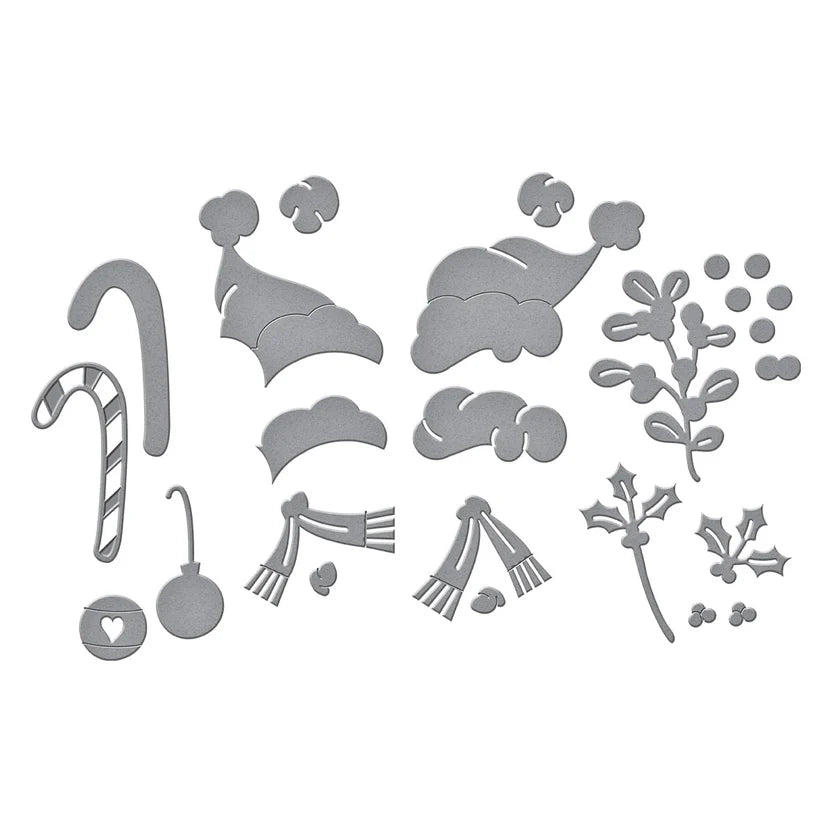 {coming soon!} Classic Mouse Christmas Embellishments Etched Dies | Say Cheese Classic Mouse Christmas Collection