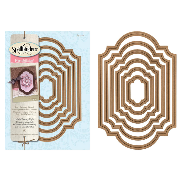Nestabilities Labels Etched Die Set No. 28 {6pk}