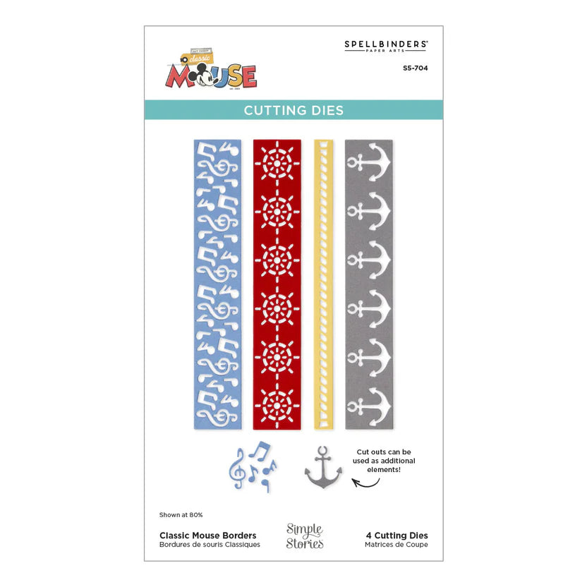 Classic Mouse Borders Etched Die Set | Classic Mouse