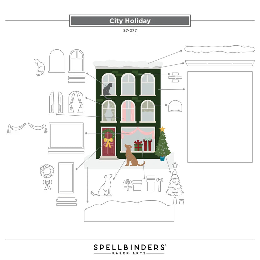 City Holiday Etched Dies | Yana Smakula's City Holiday
