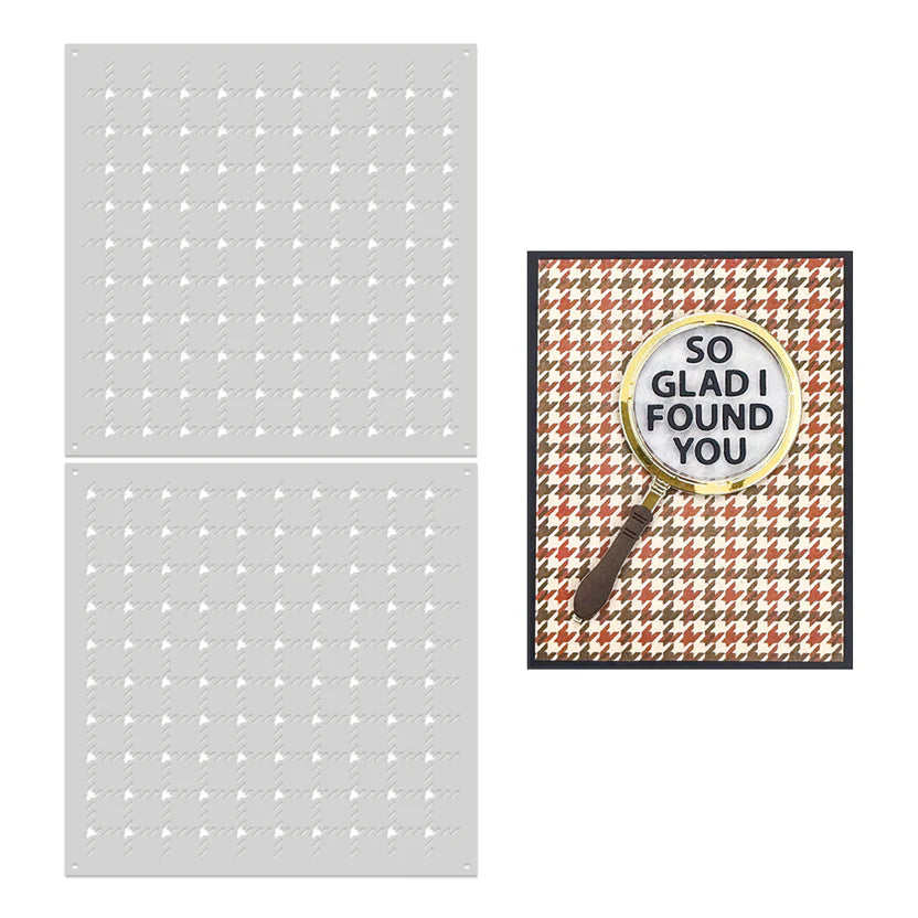 Houndstooth Layering Stencils | Case Closed