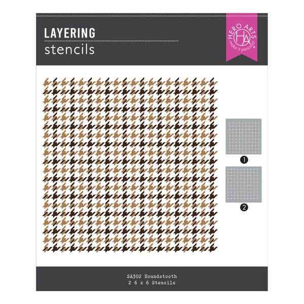 Houndstooth Layering Stencils | Case Closed
