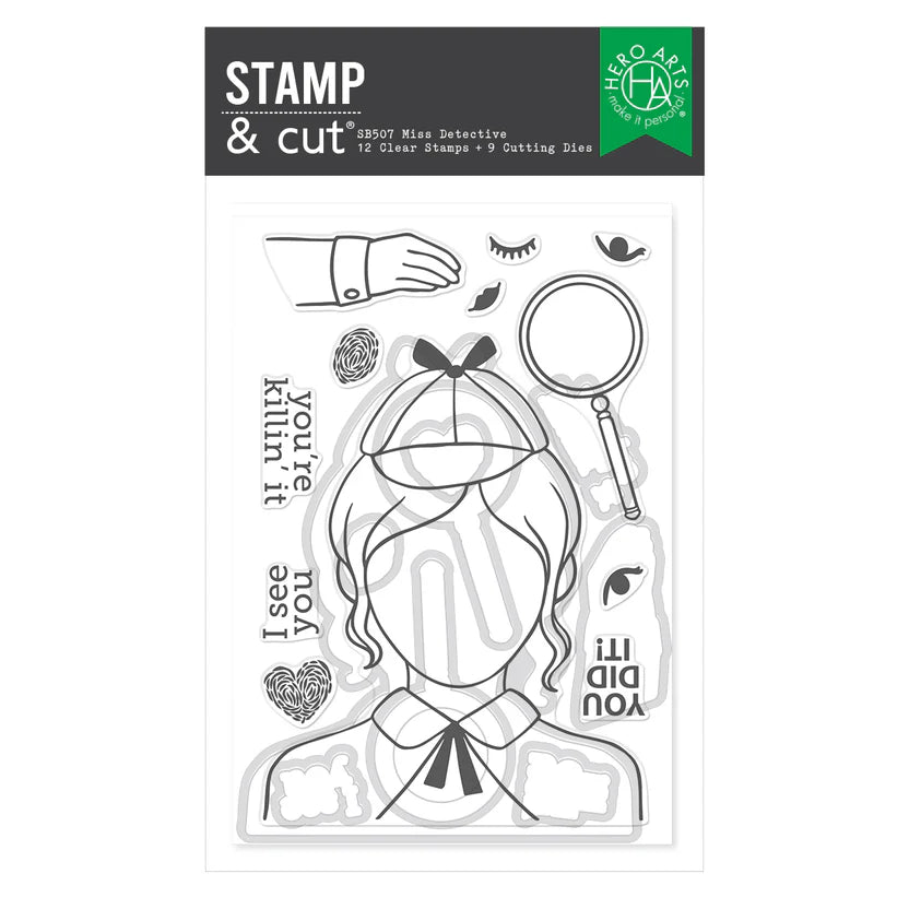 Miss Detective Stamp & Die Set | Case Closed