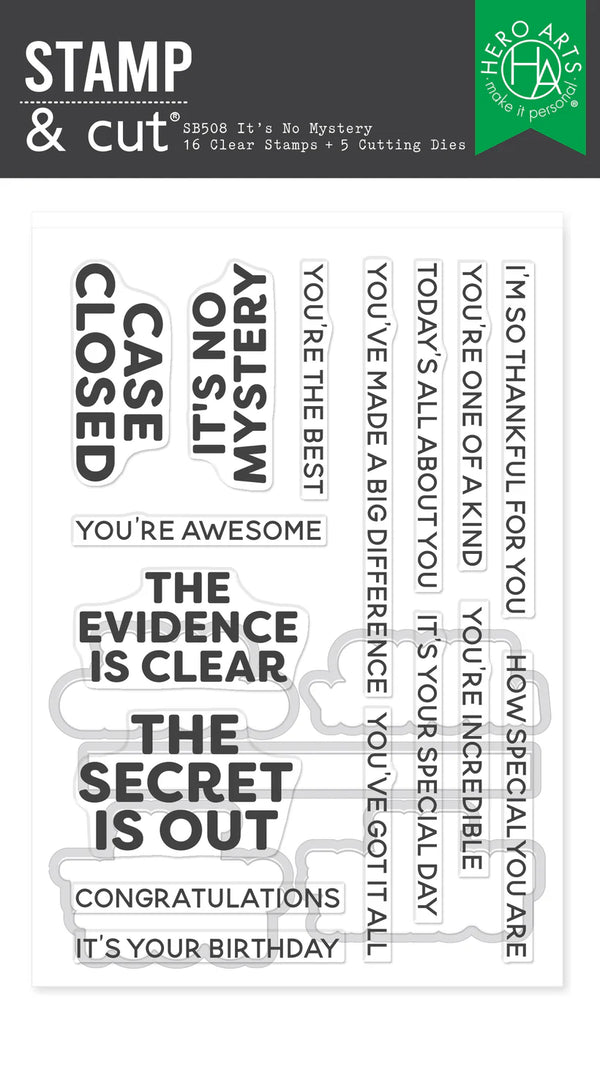 It’s No Mystery Stamp and Die Set | Case Closed
