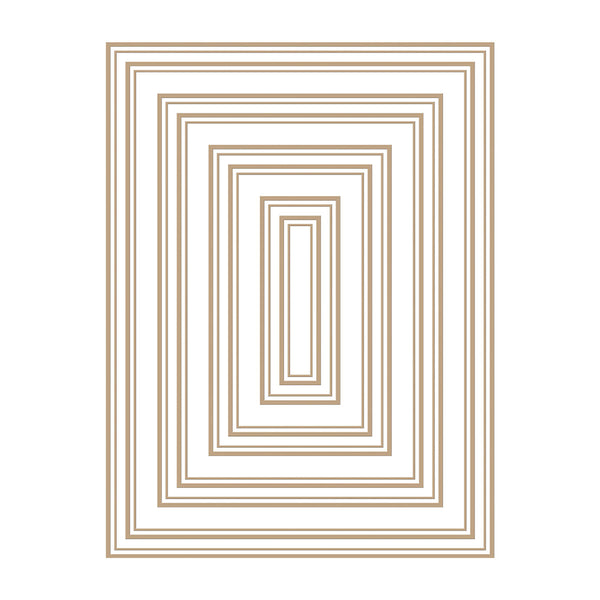 Duo Lines Rectangles Hot Foil Plate {Glimmer} | Essentials Collection