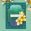 Four Petal Scroll Label Hot Foil Plate + Die Set {Glimmer} | Four Petal Collection
