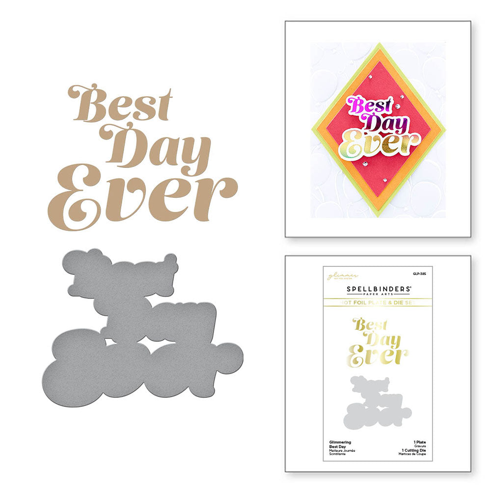 Glimmering Best Day Hot Foil Plate {Glimmer} | It's My Party Collection