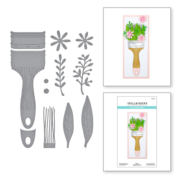 Painted Blooms Etched Die Set | Paint Your World Collection by Vicky Papaioannou
