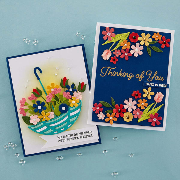 Umbrella Bloom Etched Die Set | Showered with Love by Vicky Papaioannou