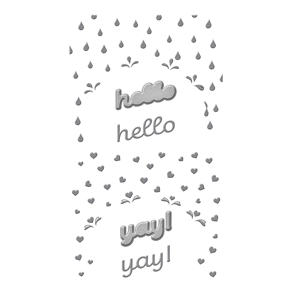 Raining Hearts Etched Die Set | Showered with Love by Vicky Papaioannou