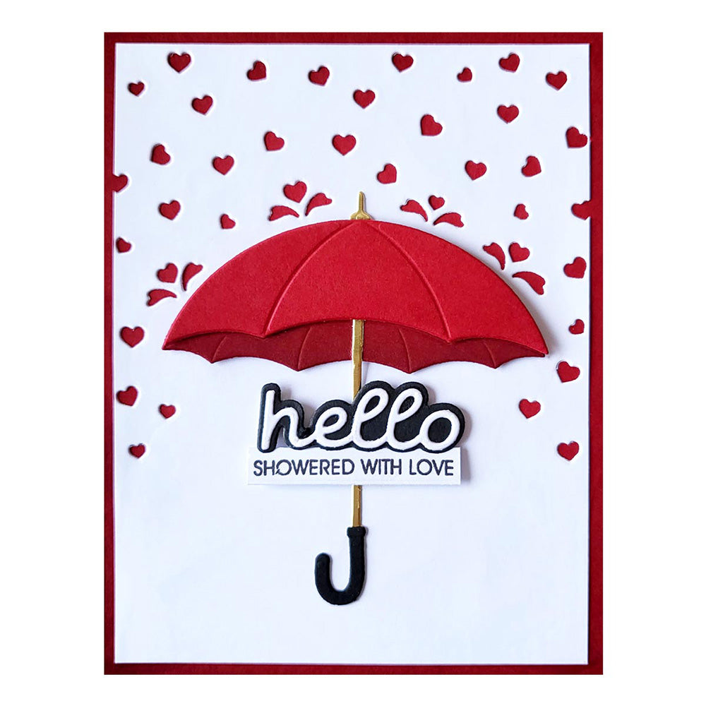 Raining Hearts Etched Die Set | Showered with Love by Vicky Papaioannou