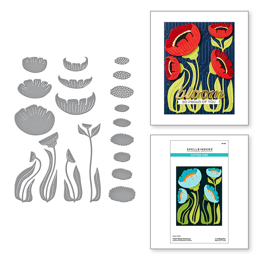 Fresh Picked Anemones Etched Die Set | Fresh Picked Collection