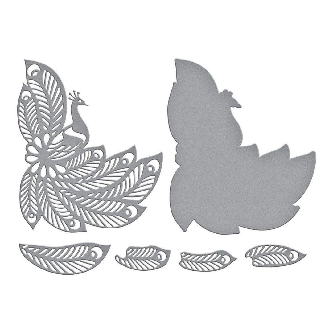 Glorious Peacock Etched Die Set | Peacock Paradise by Dawn Bibby