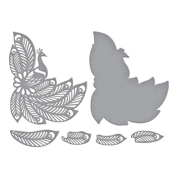 Glorious Peacock Etched Die Set | Peacock Paradise by Dawn Bibby