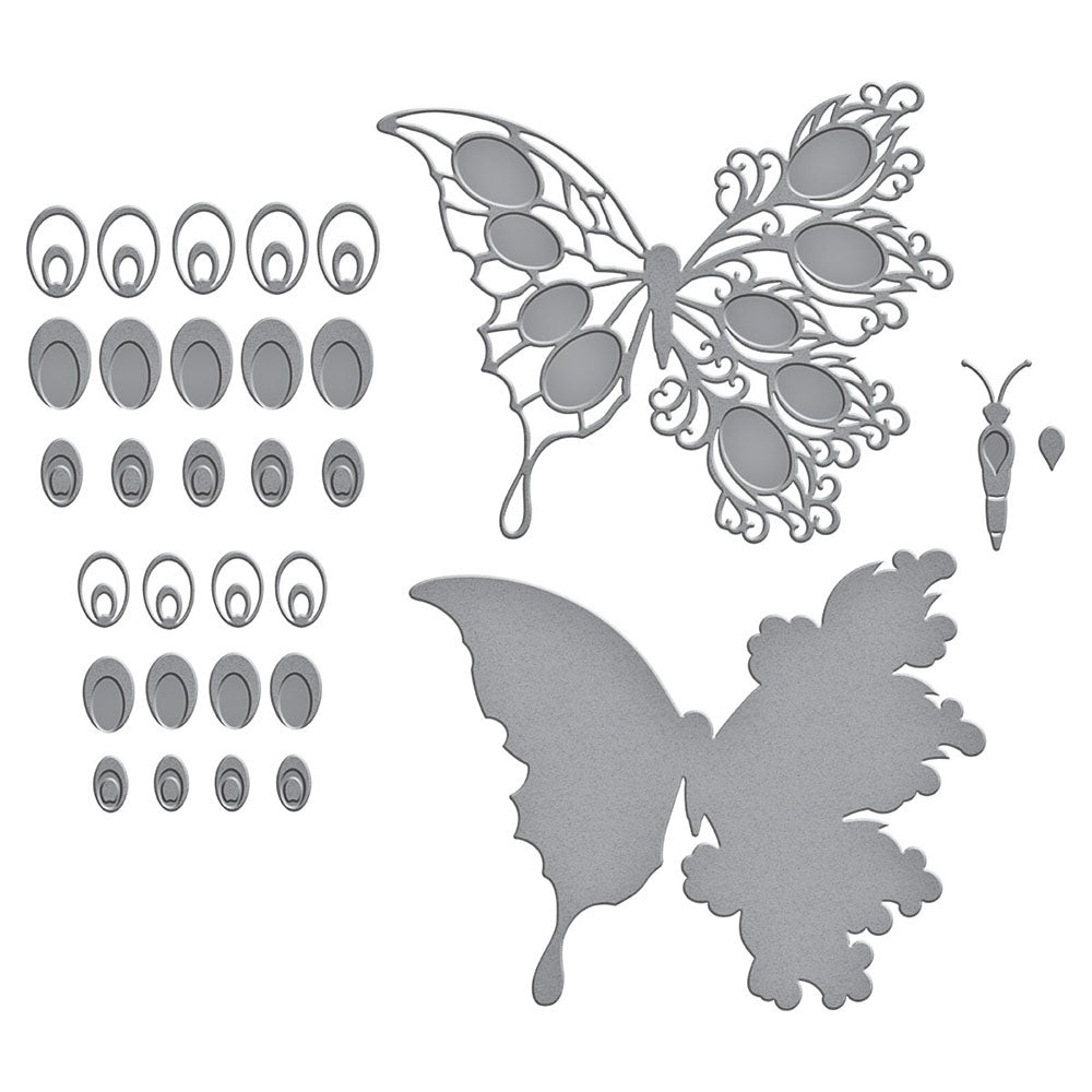 Peacock Butterfly Etched Die Set | Peacock Paradise by Dawn Bibby
