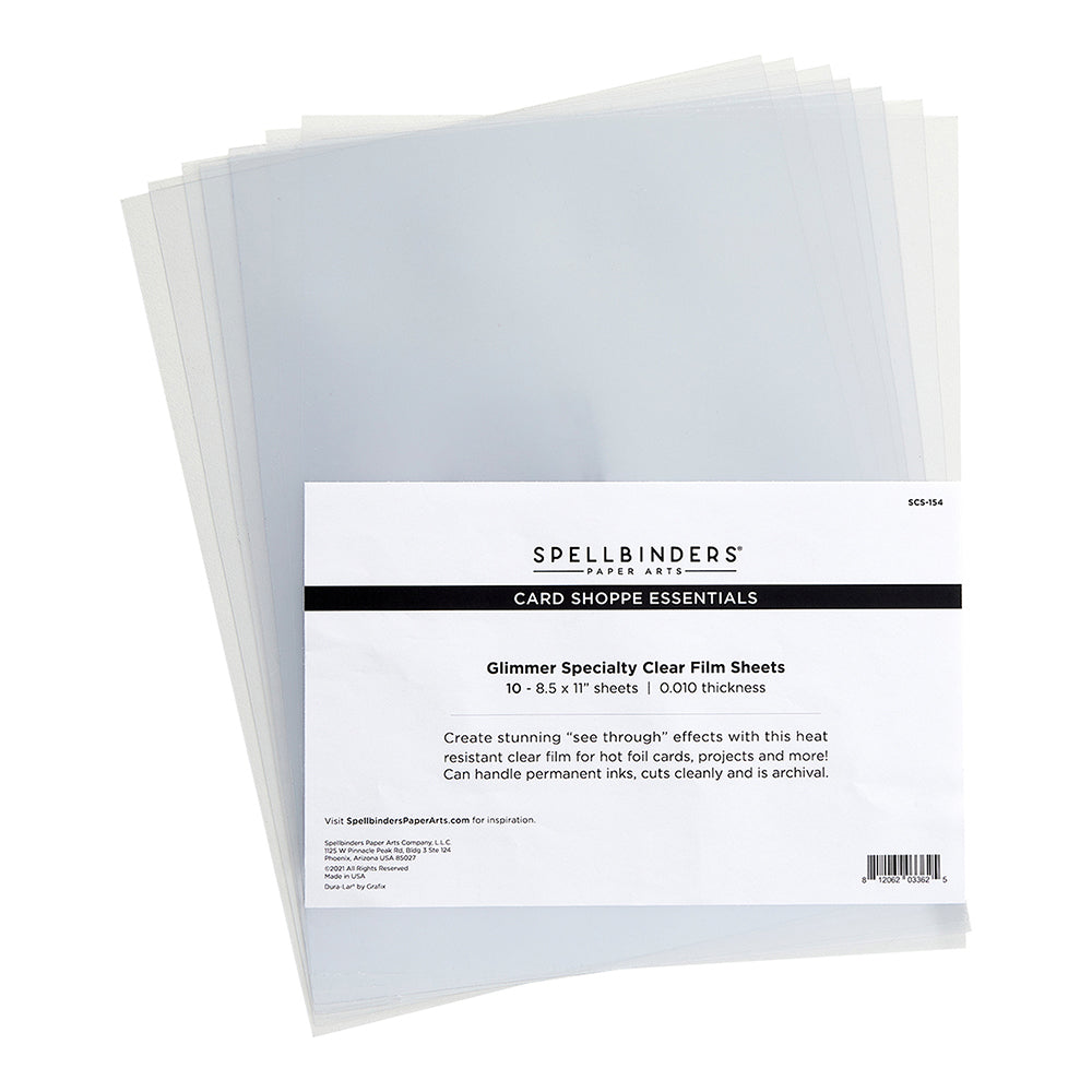 Clear Film Specialty Glimmer Acetate Sheets | 8.5 x 11 {10pk}
