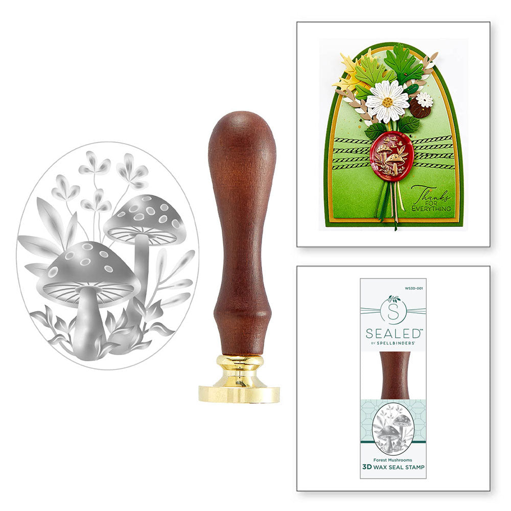 Forest Mushrooms Wax Seal Stamp | 3D Botanical Collection