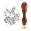 Peony Butterfly Wax Seal Stamp | 3D Botanical Collection
