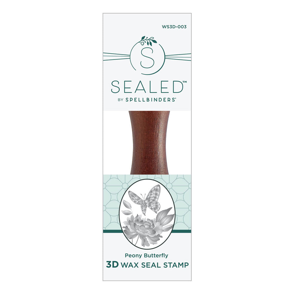 Peony Butterfly Wax Seal Stamp | 3D Botanical Collection