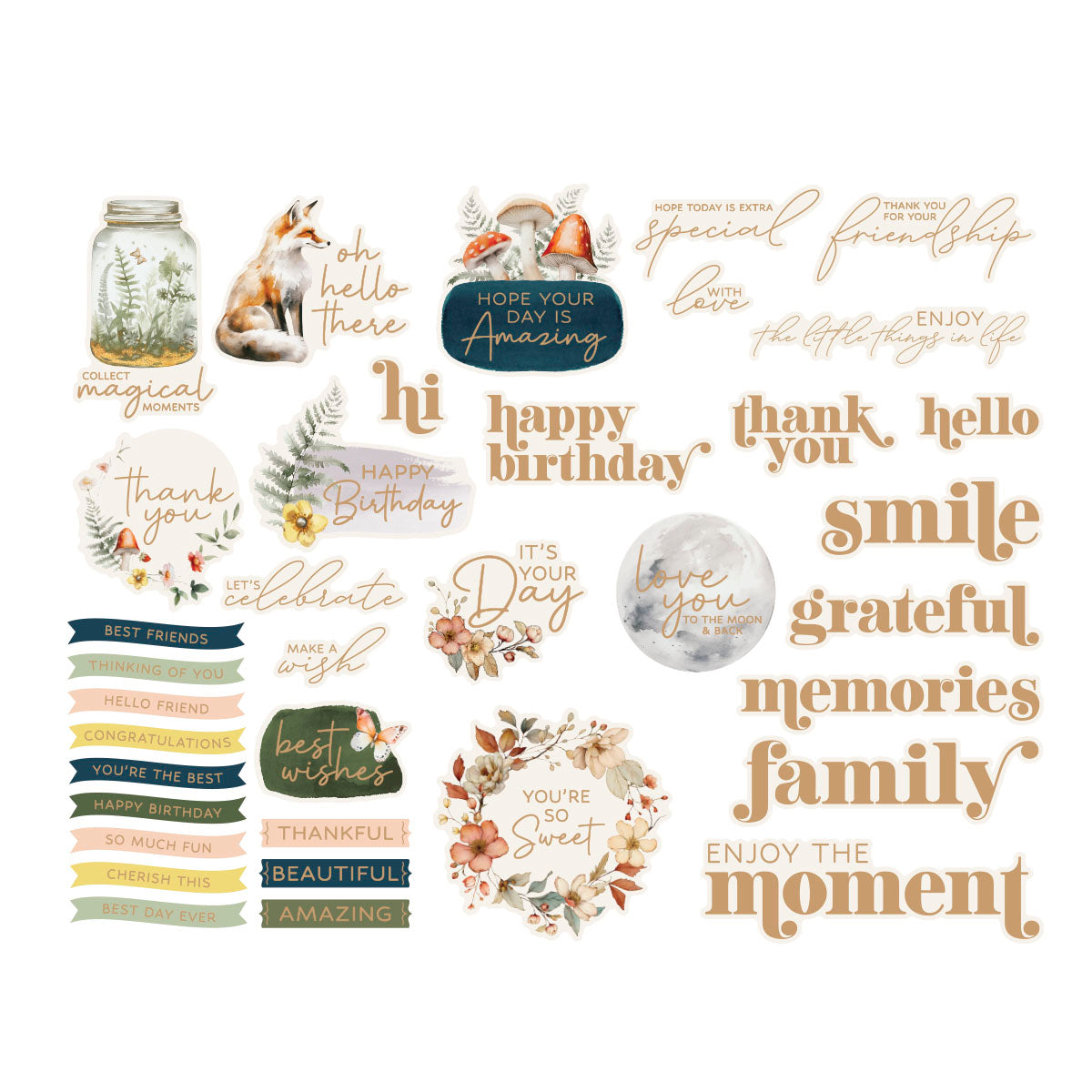 Woodland Tales Die Cut Sentiments {clearance}