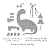 Dino-Sized Holiday Clear Stamp + Die Set | Independent Exclusive