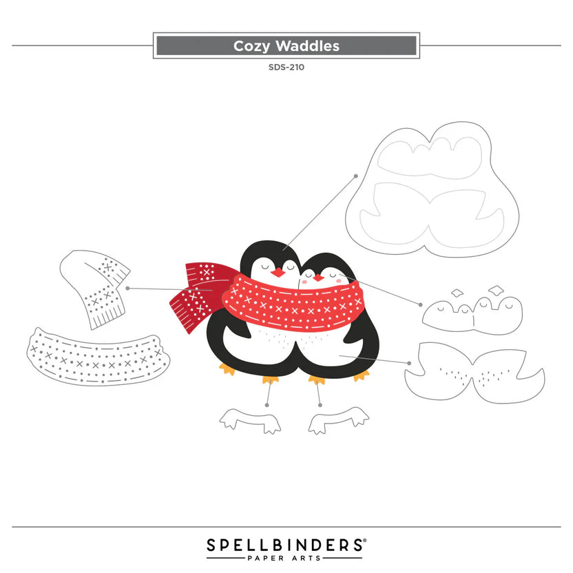 {coming soon!} Cozy Waddles Clear Stamp + Die Set | Merry Mischief