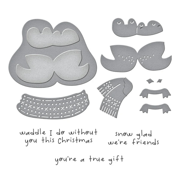 {coming soon!} Cozy Waddles Clear Stamp + Die Set | Merry Mischief